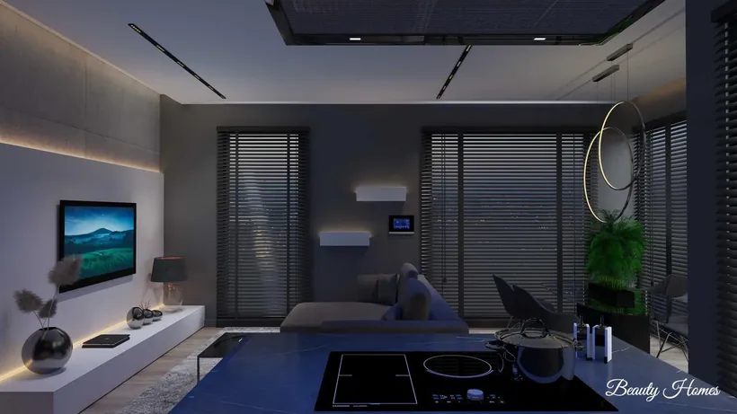 Modern Apartment – oświetlenie wieczorne